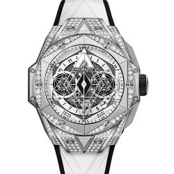 Hublot 宇舶 Big Bang 大爆炸 Sang Bleu II 刺青2 418.NX.2001.RX.1604.MXM20 钛金白色密镶